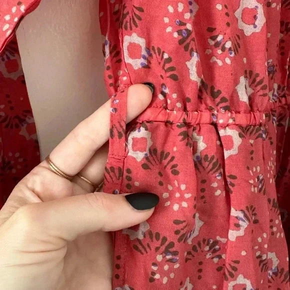 Xirena Jia Floral Silk Blend Mini Dress Coral Blush - Picture 9 of 13